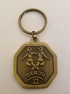 GEMINI ZODIAC SIGN HOROSCOPE KEYCHAIN METAL WESTERN FASHION ART NEW