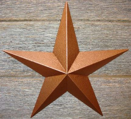 HAMMERED COPPER BARN STAR 3" TO  72" METAL WALL ART WESTERN HOME DECOR HANDMADE #EH10411