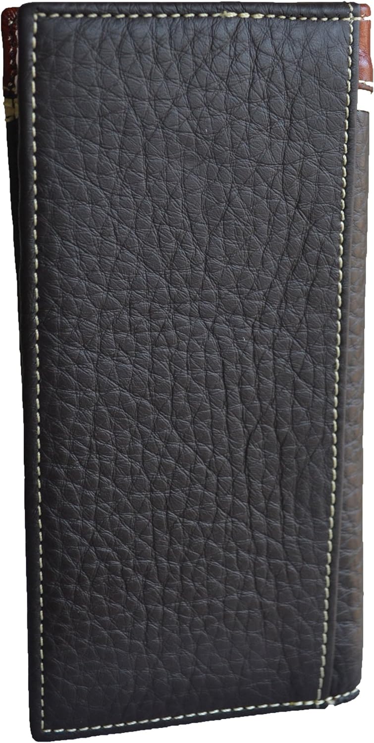 #EH11699 STATE OF TEXAS MAP STAR GENUINE LEATHER CHECKBOOK WALLET WESTERN LEATHER ART HANDMADE NEW