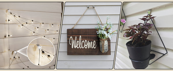 1.5" LONG VINYL SIDING HOOK 2 PKG SET FOR METAL BARN STAR HANG WALL ART WESTERN HOME DECOR HANDMADE #EH12916