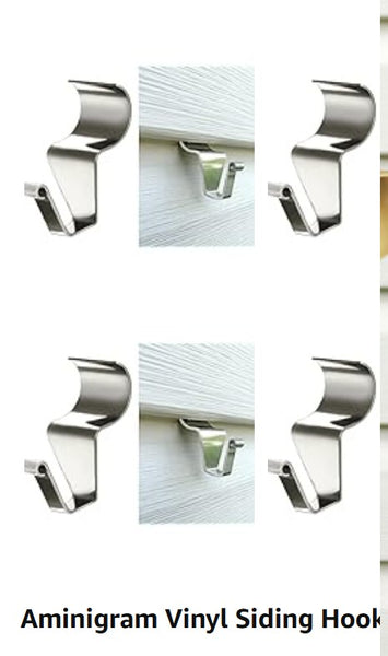 1.5" LONG VINYL SIDING HOOK 2 PKG SET FOR METAL BARN STAR HANG WALL ART WESTERN HOME DECOR HANDMADE #EH12916
