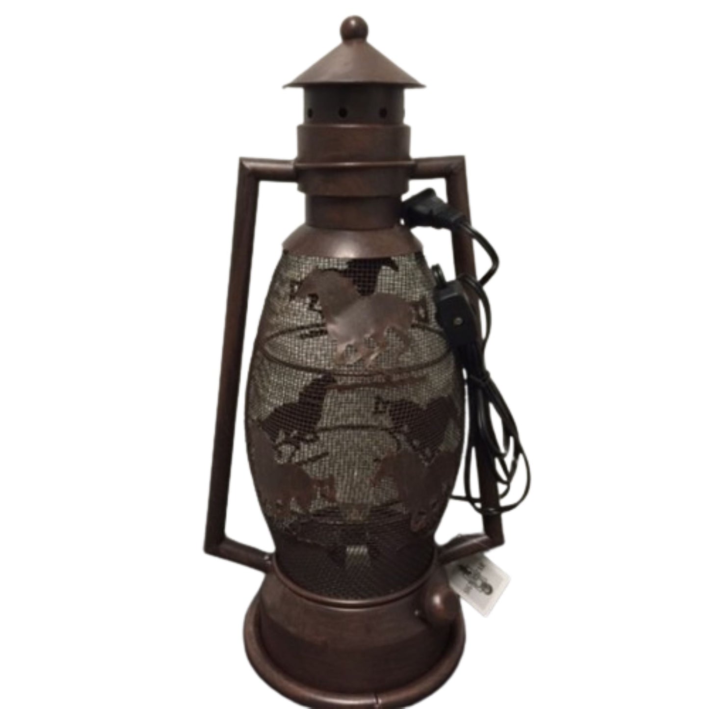 HORSE RUNNING METAL ART ELECTRIC LANTERN LAMP WESTERN HOME WALL DECOR LIGHTING #EH12729