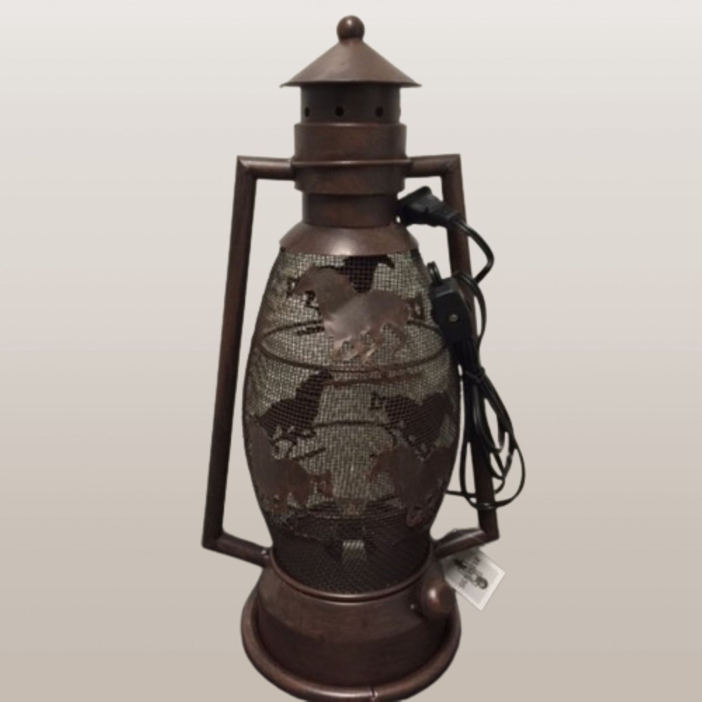 HORSE RUNNING METAL ART ELECTRIC LANTERN LAMP WESTERN HOME WALL DECOR LIGHTING #EH12729