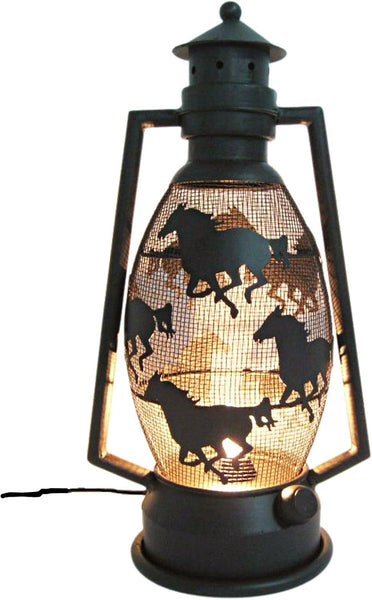 HORSE RUNNING METAL ART ELECTRIC LANTERN LAMP WESTERN HOME WALL DECOR LIGHTING #EH12729