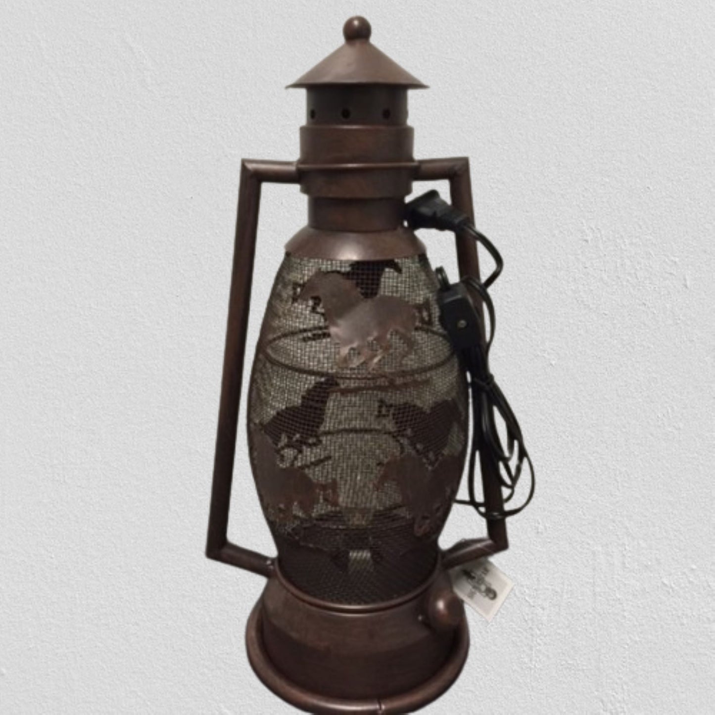 HORSE RUNNING METAL ART ELECTRIC LANTERN LAMP WESTERN HOME WALL DECOR LIGHTING #EH12729