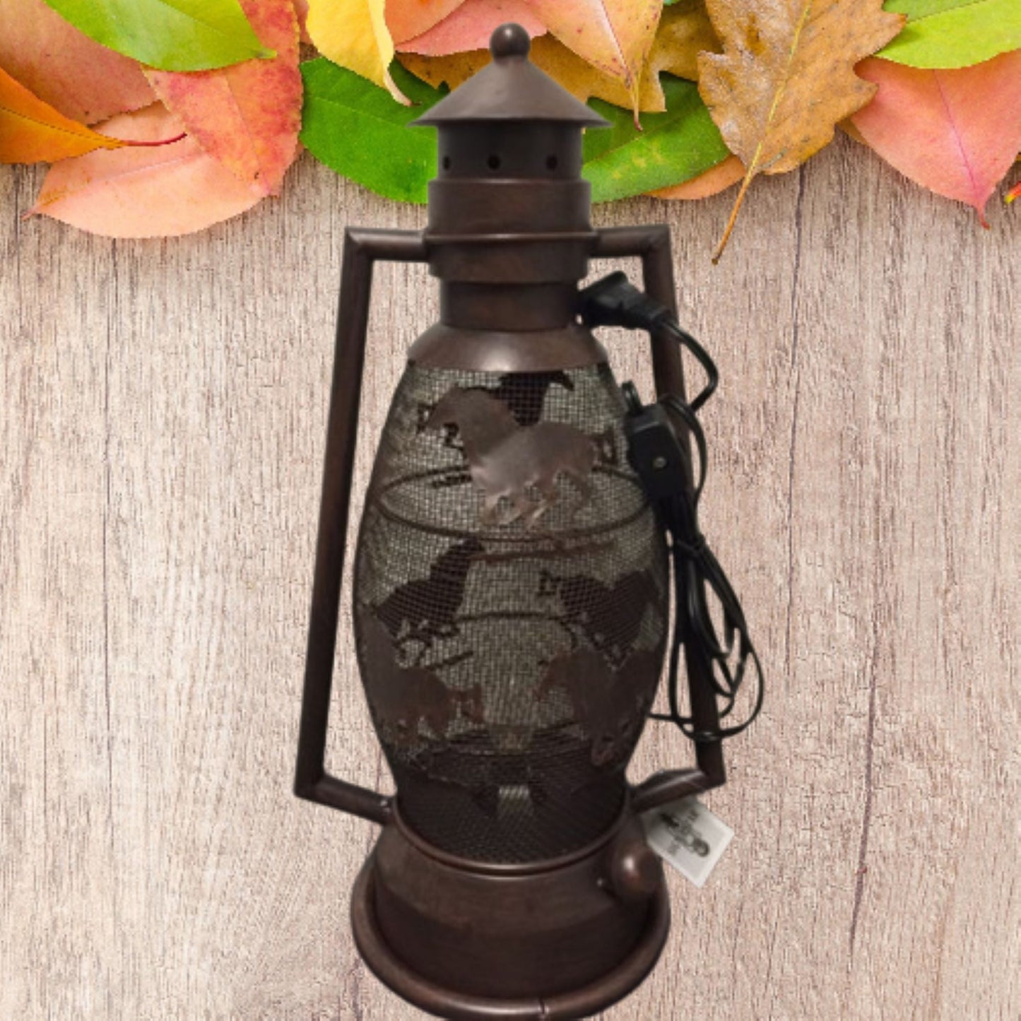 HORSE RUNNING METAL ART ELECTRIC LANTERN LAMP WESTERN HOME WALL DECOR LIGHTING #EH12729
