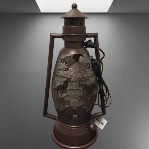 HORSE RUNNING METAL ART ELECTRIC LANTERN LAMP WESTERN HOME WALL DECOR LIGHTING #EH12729