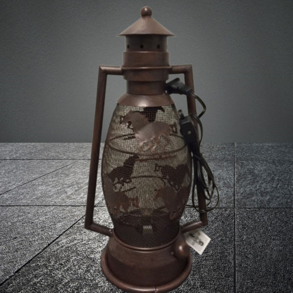 HORSE RUNNING METAL ART ELECTRIC LANTERN LAMP WESTERN HOME WALL DECOR LIGHTING #EH12729
