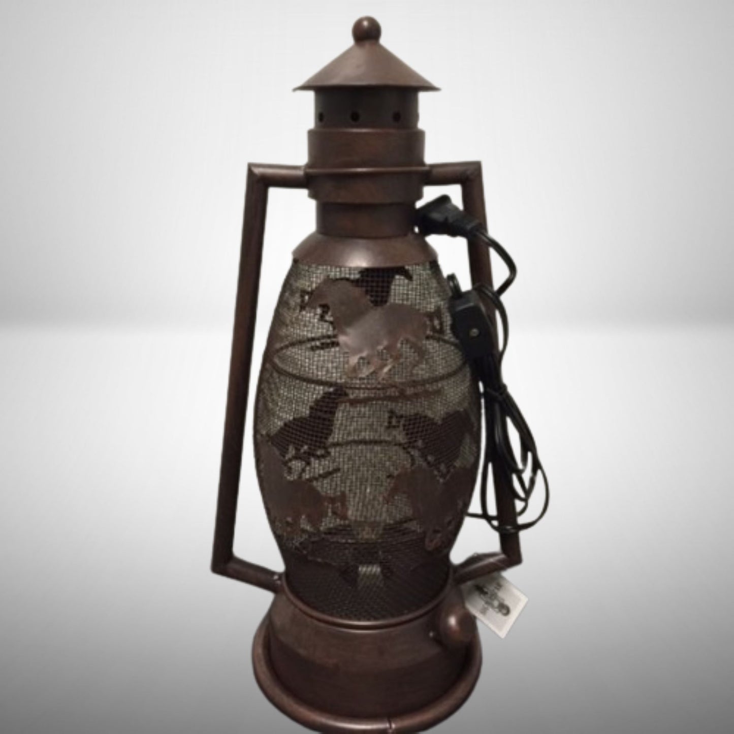 HORSE RUNNING METAL ART ELECTRIC LANTERN LAMP WESTERN HOME WALL DECOR LIGHTING #EH12729