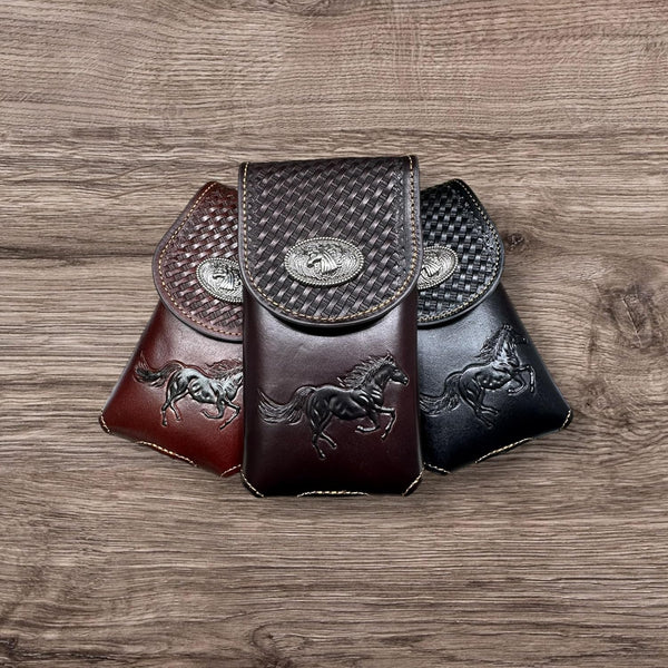 7" LEATHER POUCH EXTRA LARGE  BELT LOOP HOLSTER CELL PHONE CASE UNIVERSAL OVERSIZE MULTI STYLES