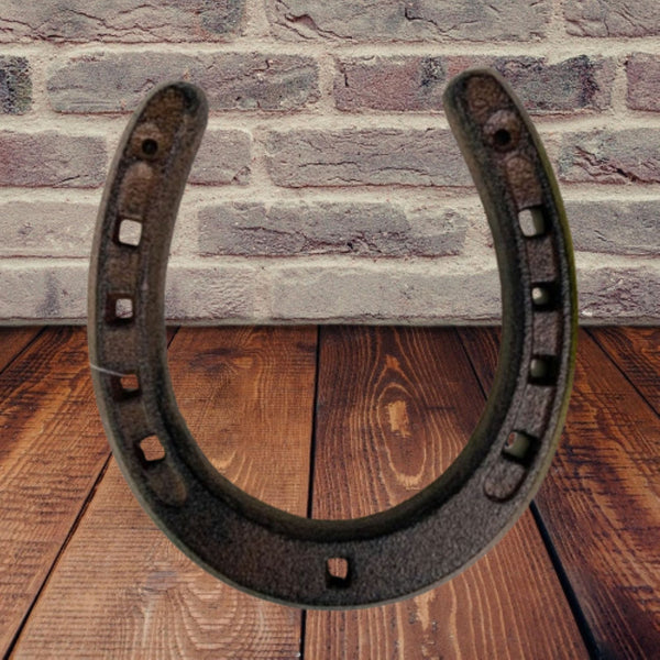 7" HORSE SHOE CAST IRON METAL WALL ART METAL WESTERN HOME DECOR NEW #EH13168
