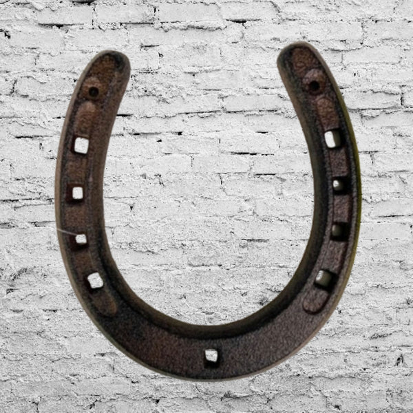 7" HORSE SHOE CAST IRON METAL WALL ART METAL WESTERN HOME DECOR NEW #EH13168