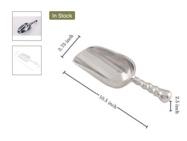 11" BEADED LARGE ICE SCOOP KTICHEN WARE SILVER WESTERN HOME DECOR HANDMADE NEW #EH13186