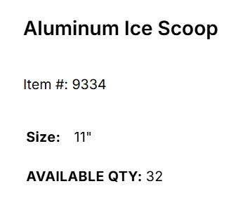 11" BEADED LARGE ICE SCOOP KTICHEN WARE SILVER WESTERN HOME DECOR HANDMADE NEW #EH13186