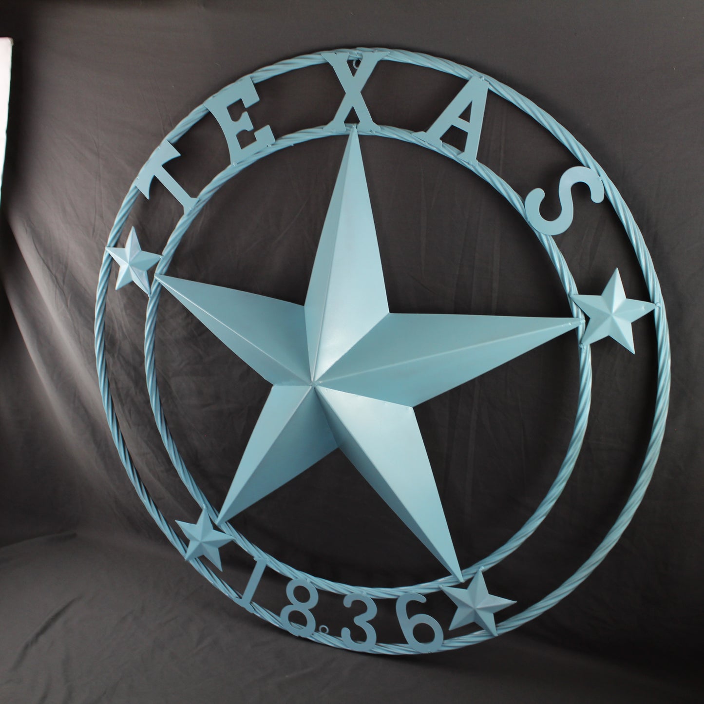 TEXAS 1836 TURQUOISE AQUA BARN METAL 3d LONESTAR WESTERN HOME DECOR NEW #EH12841 24",36",40",50"