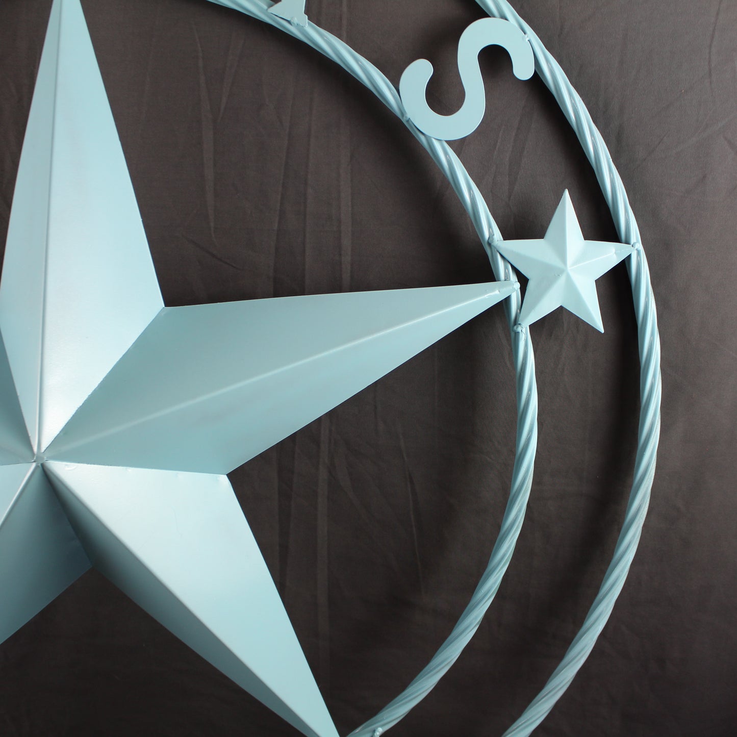 TEXAS 1836 TURQUOISE AQUA BARN METAL 3d LONESTAR WESTERN HOME DECOR NEW #EH12841 24",36",40",50"