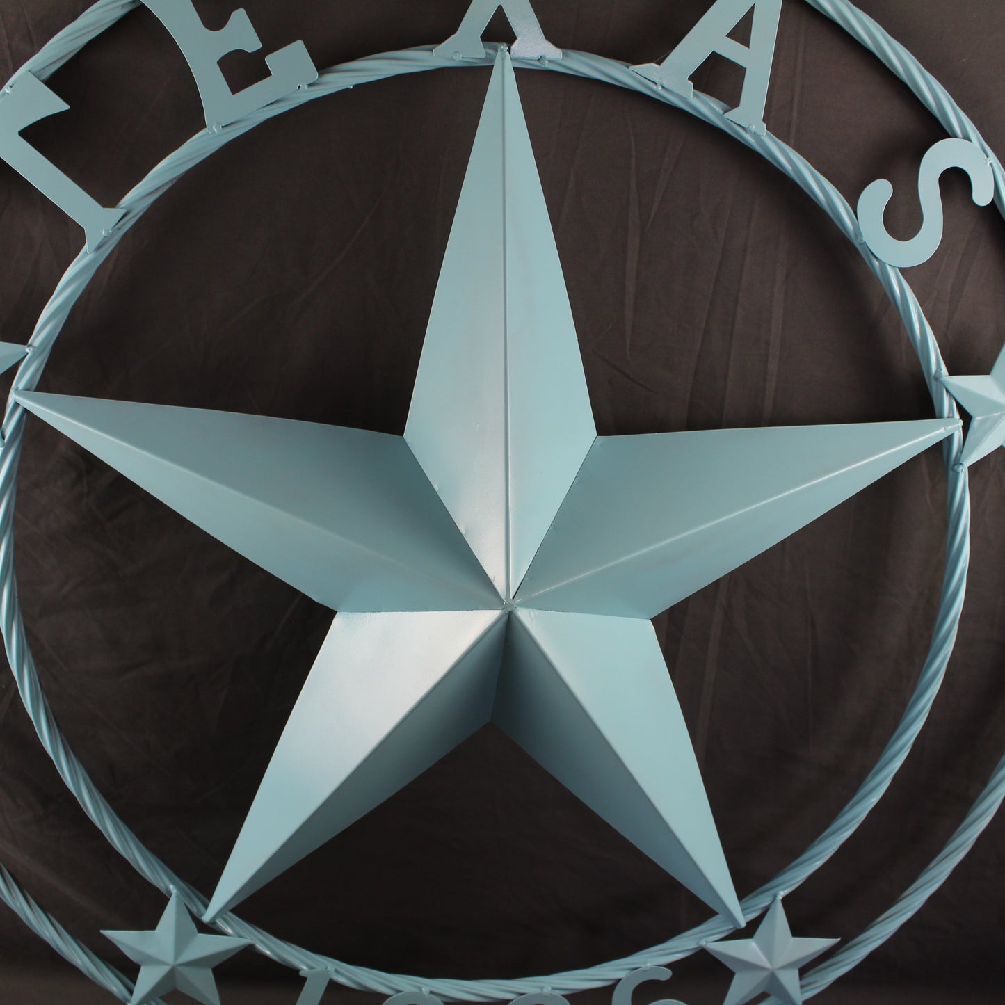 TEXAS 1836 TURQUOISE AQUA BARN METAL 3d LONESTAR WESTERN HOME DECOR NEW #EH12841 24",36",40",50"