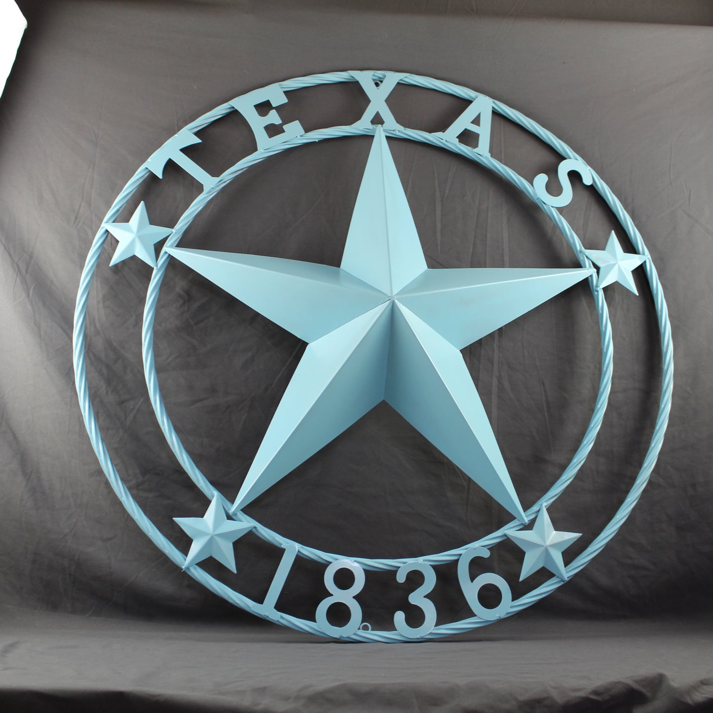 TEXAS 1836 TURQUOISE AQUA BARN METAL 3d LONESTAR WESTERN HOME DECOR NEW #EH12841 24",36",40",50"