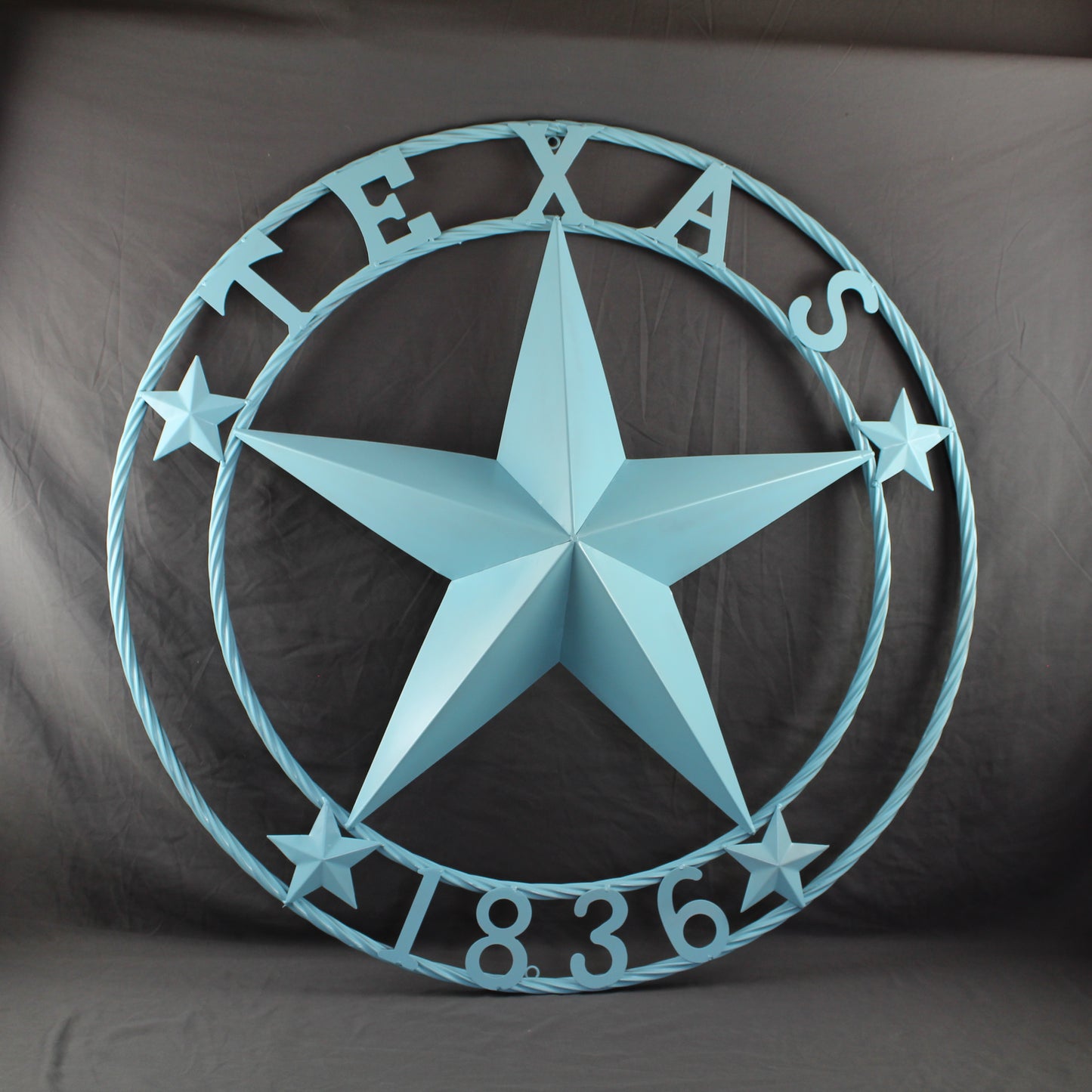 TEXAS 1836 TURQUOISE AQUA BARN METAL 3d LONESTAR WESTERN HOME DECOR NEW #EH12841 24",36",40",50"