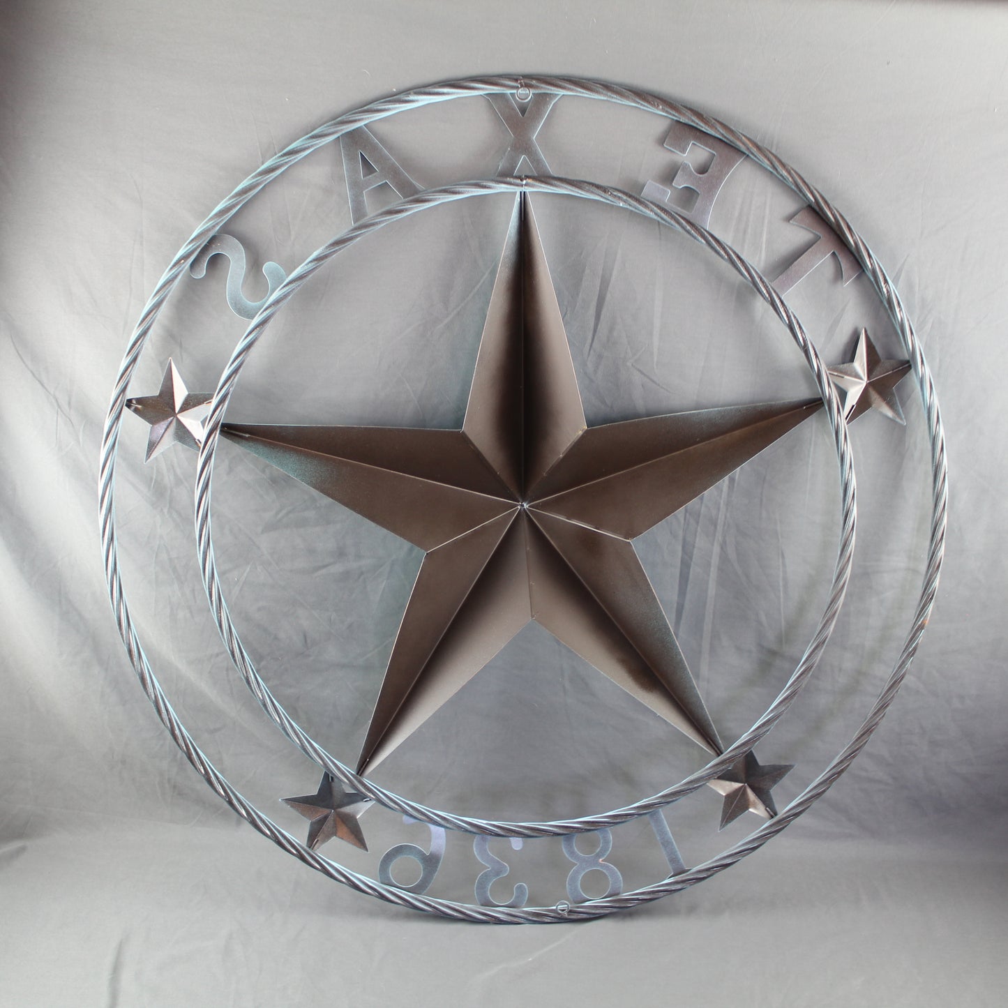 TEXAS 1836 TURQUOISE AQUA BARN METAL 3d LONESTAR WESTERN HOME DECOR NEW #EH12841 24",36",40",50"