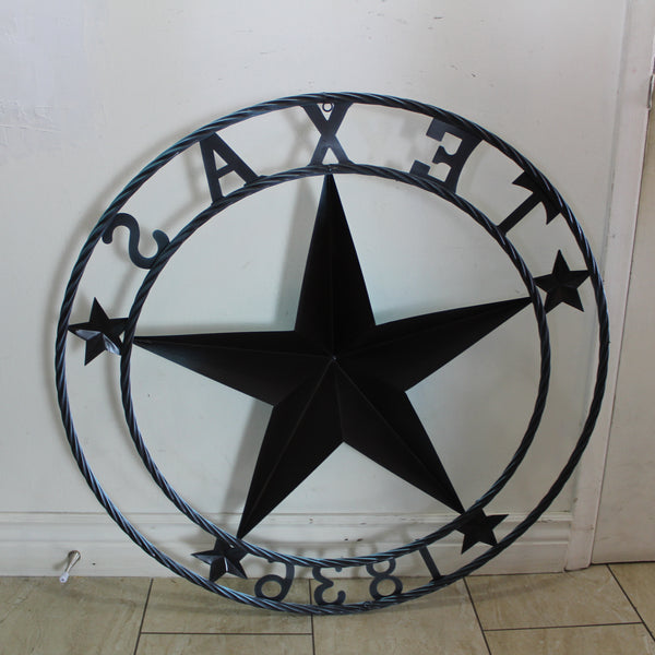 TEXAS 1836 TURQUOISE AQUA BARN METAL 3d LONESTAR WESTERN HOME DECOR NEW #EH12841 24",36",40",50"