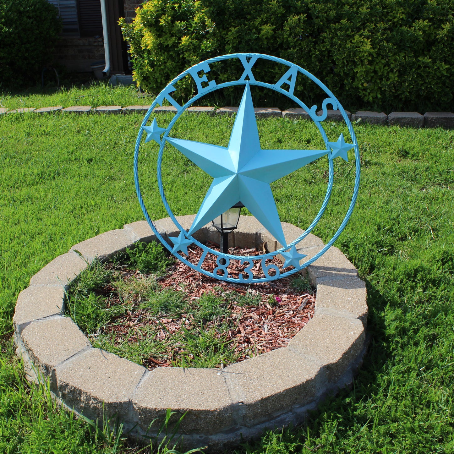 TEXAS 1836 TURQUOISE AQUA BARN METAL 3d LONESTAR WESTERN HOME DECOR NEW #EH12841 24",36",40",50"