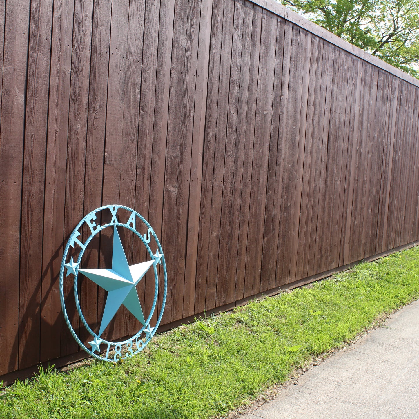 TEXAS 1836 TURQUOISE AQUA BARN METAL 3d LONESTAR WESTERN HOME DECOR NEW #EH12841 24",36",40",50"