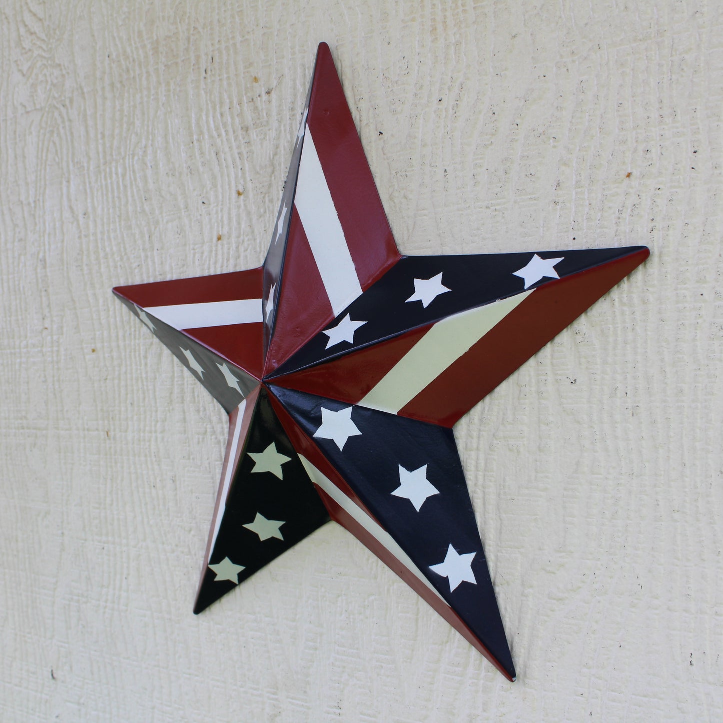 USA BARN STAR AMERICAN FLAG STAR RED WHITE & BLUE METAL STAR HANDMADE NEW 12",24",30" #EH11753