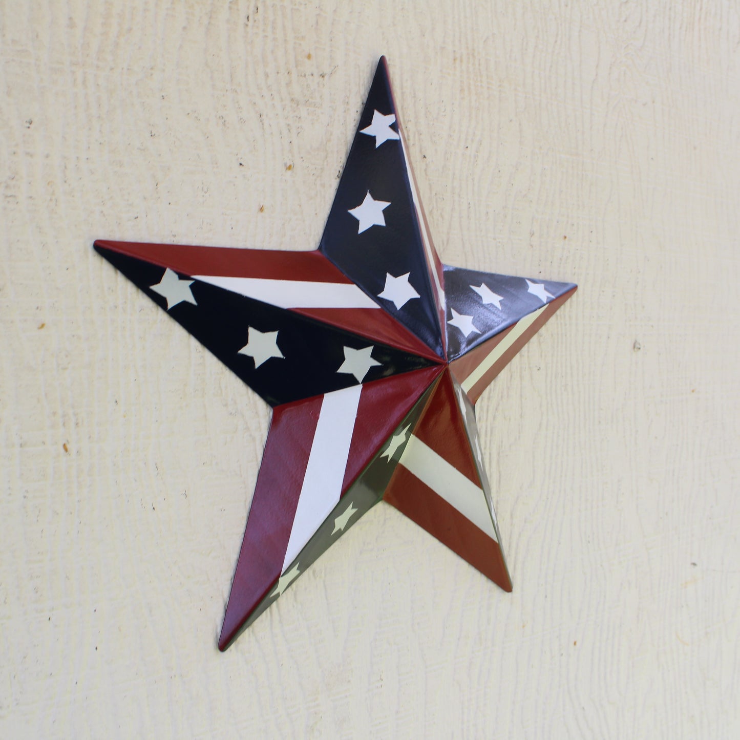 USA BARN STAR AMERICAN FLAG STAR RED WHITE & BLUE METAL STAR HANDMADE NEW 12",24",30" #EH11753