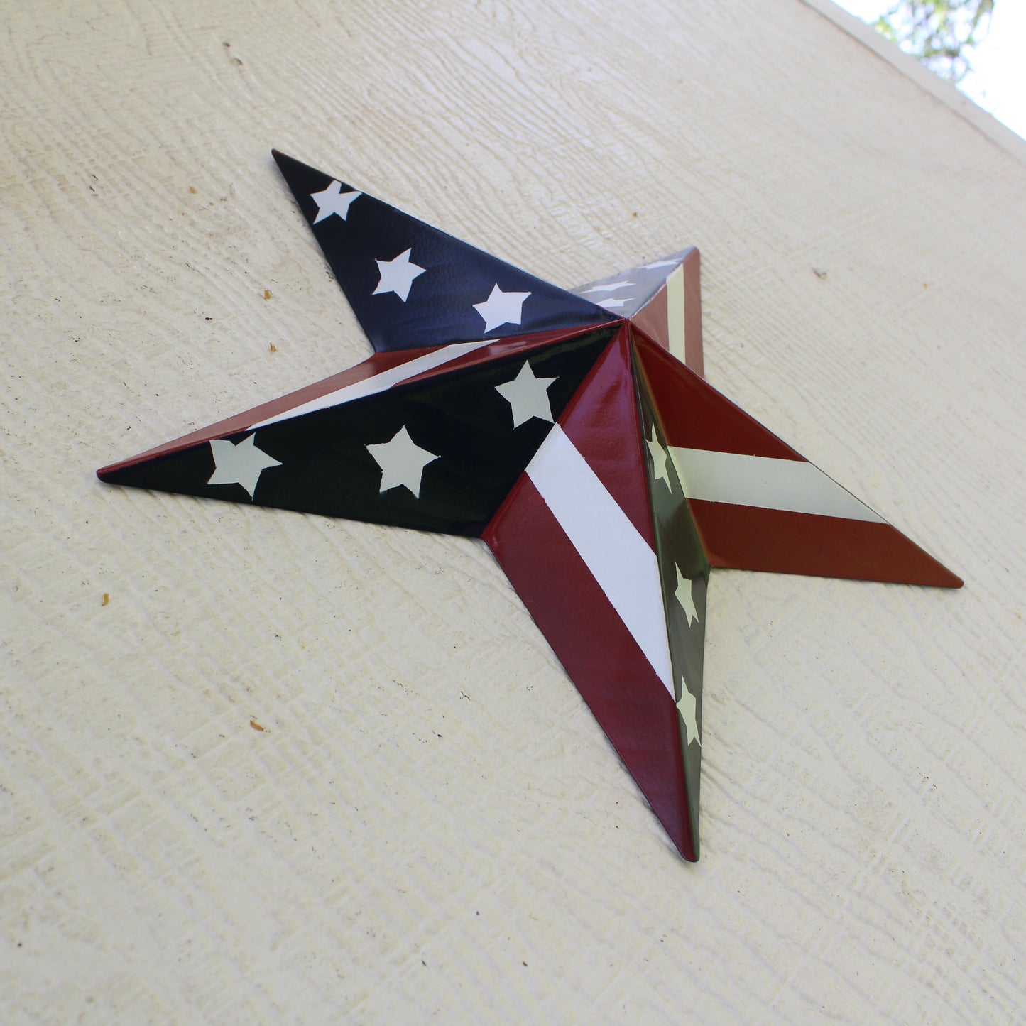 USA BARN STAR AMERICAN FLAG STAR RED WHITE & BLUE METAL STAR HANDMADE NEW 12",24",30" #EH11753