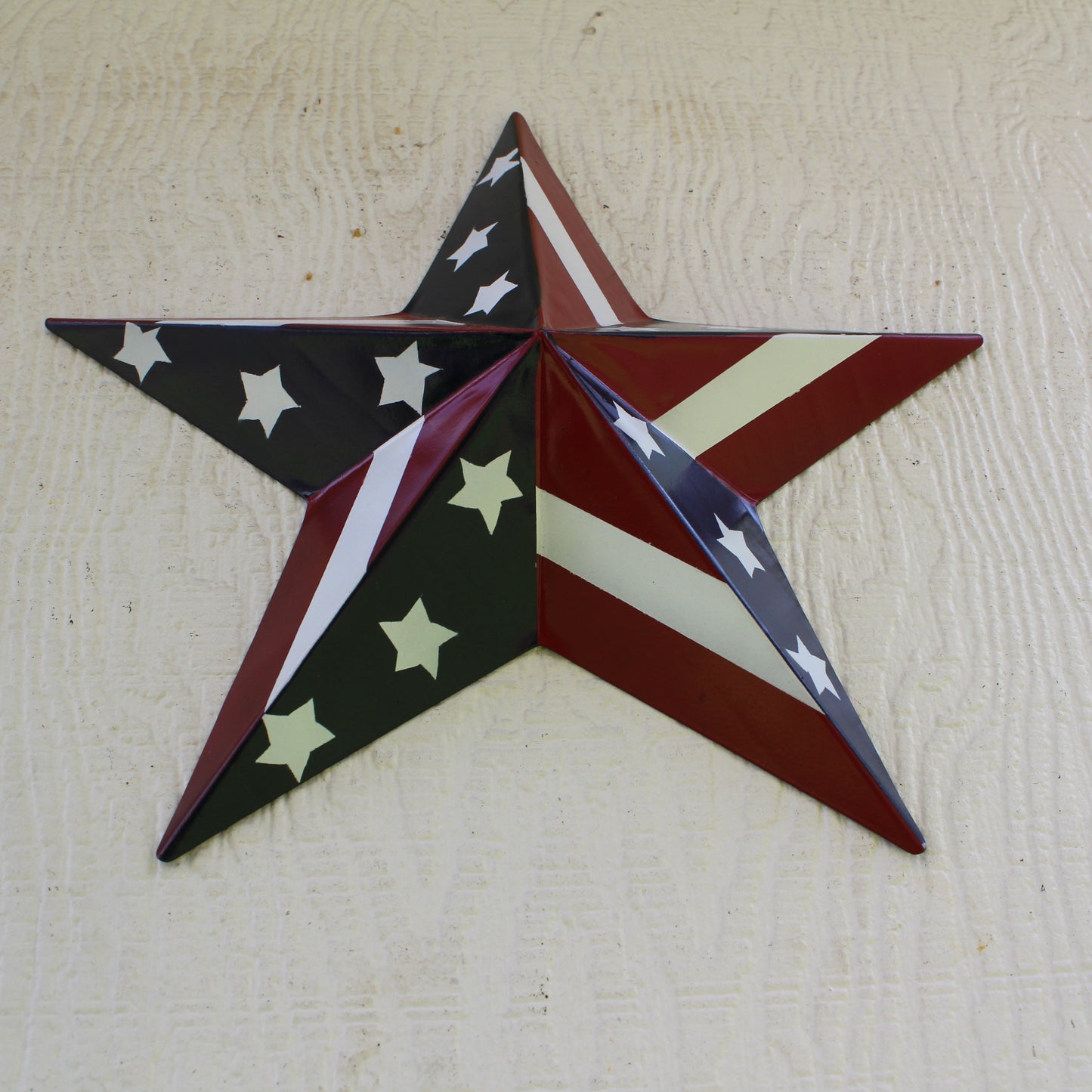 USA BARN STAR AMERICAN FLAG STAR RED WHITE & BLUE METAL STAR HANDMADE NEW 12",24",30" #EH11753