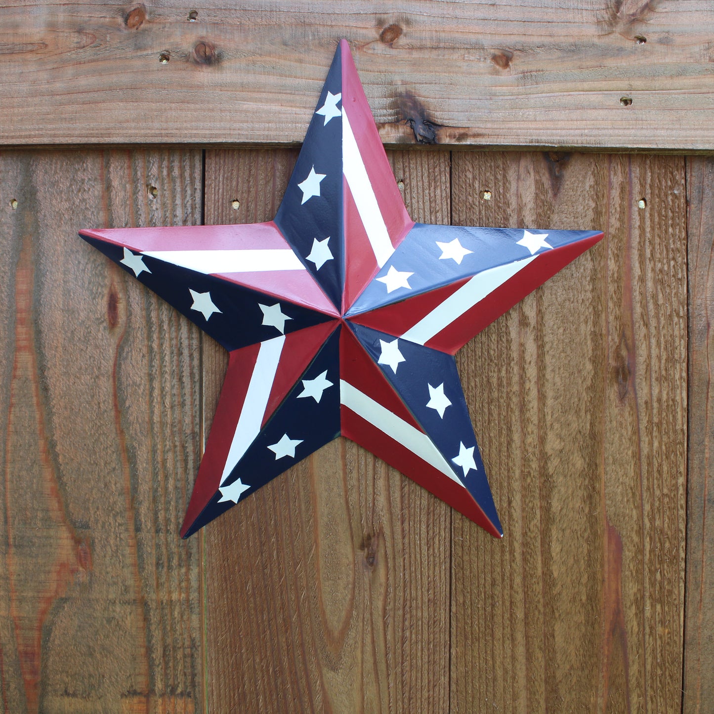 USA BARN STAR AMERICAN FLAG STAR RED WHITE & BLUE METAL STAR HANDMADE NEW 12",24",30" #EH11753
