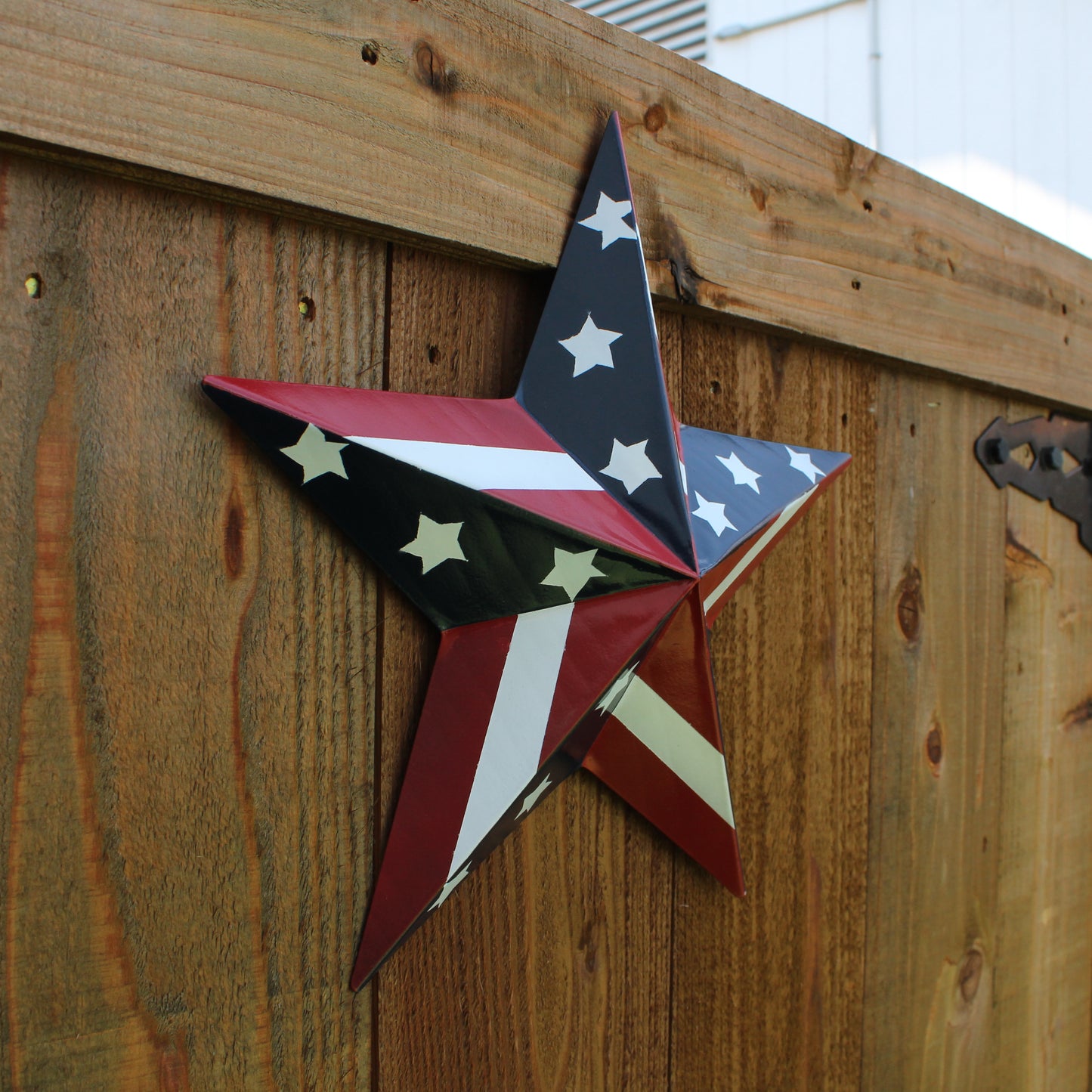 USA BARN STAR AMERICAN FLAG STAR RED WHITE & BLUE METAL STAR HANDMADE NEW 12",24",30" #EH11753