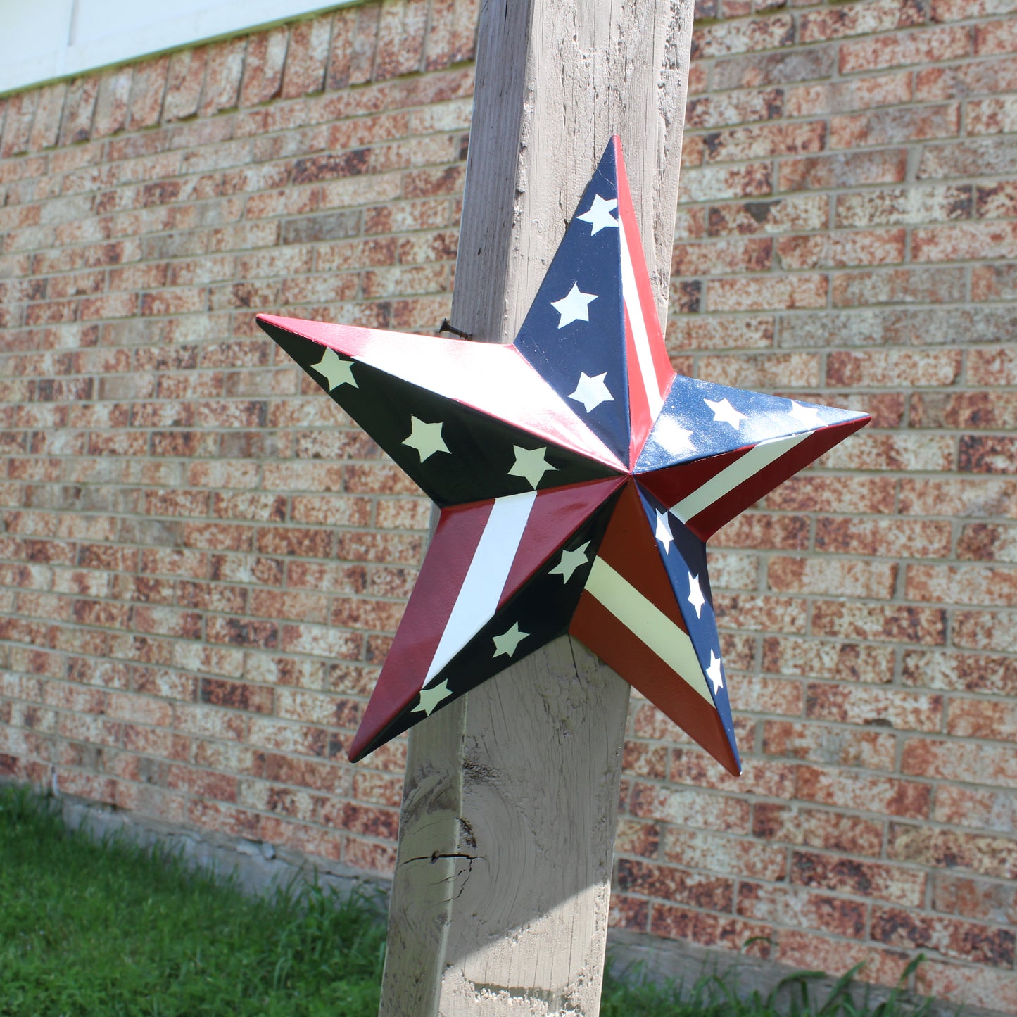 USA BARN STAR AMERICAN FLAG STAR RED WHITE & BLUE METAL STAR HANDMADE NEW 12",24",30" #EH11753