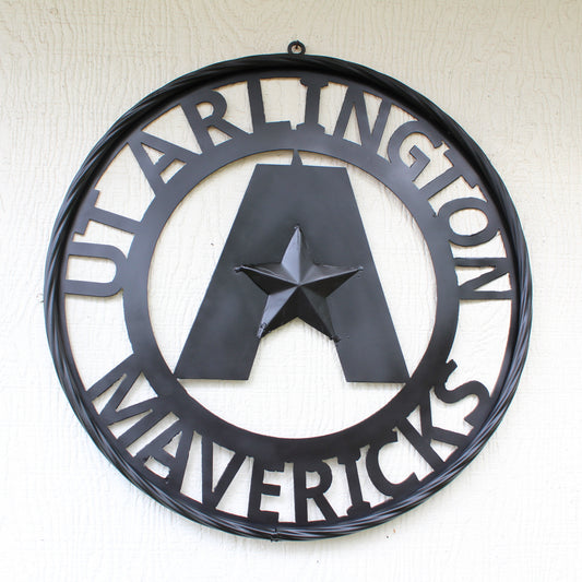 UTA MAVERICKS ARLINGTON BLACK CUSTOM METAL VINTAGE CRAFT TEAM SIGN WESTERN HOME DECOR HANDMADE (Copy)