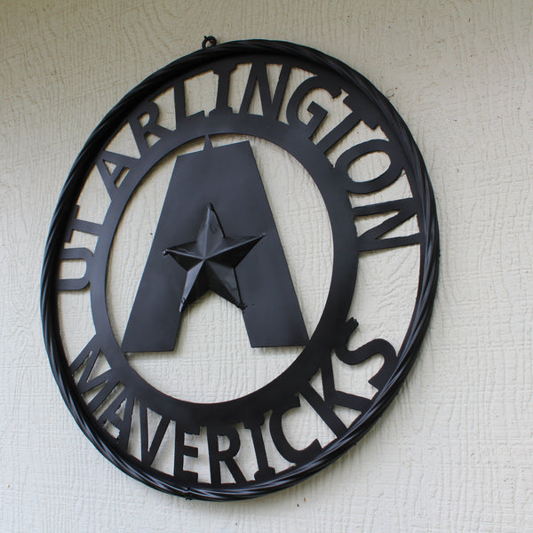 UTA ARLINGTON BLACK CUSTOM METAL VINTAGE CRAFT TEAM SIGN WESTERN HOME DECOR HANDMADE (Copy)
