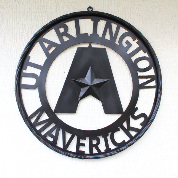 UTA ARLINGTON BLACK CUSTOM METAL VINTAGE CRAFT TEAM SIGN WESTERN HOME DECOR HANDMADE (Copy)