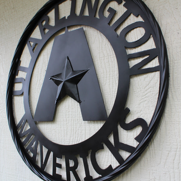 UTA ARLINGTON BLACK CUSTOM METAL VINTAGE CRAFT TEAM SIGN WESTERN HOME DECOR HANDMADE (Copy)