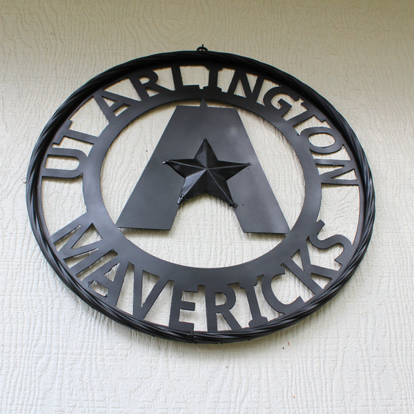 UTA ARLINGTON BLACK CUSTOM METAL VINTAGE CRAFT TEAM SIGN WESTERN HOME DECOR HANDMADE (Copy)