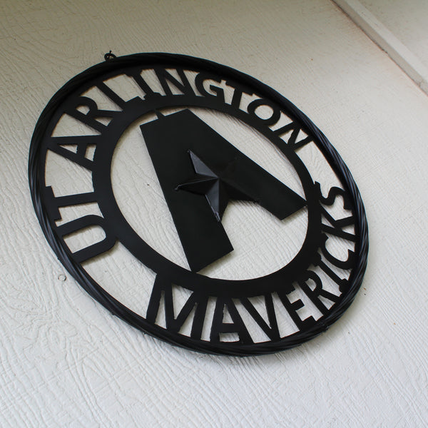UTA ARLINGTON BLACK CUSTOM METAL VINTAGE CRAFT TEAM SIGN WESTERN HOME DECOR HANDMADE (Copy)