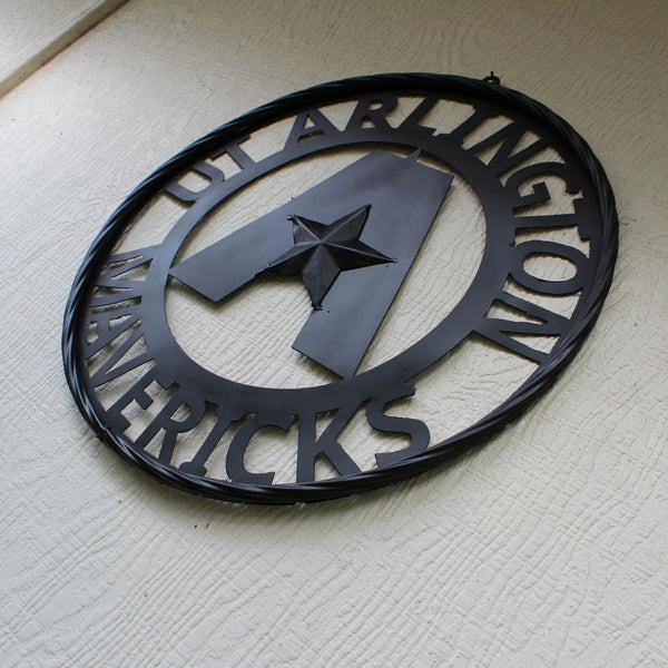 UTA ARLINGTON BLACK CUSTOM METAL VINTAGE CRAFT TEAM SIGN WESTERN HOME DECOR HANDMADE (Copy)