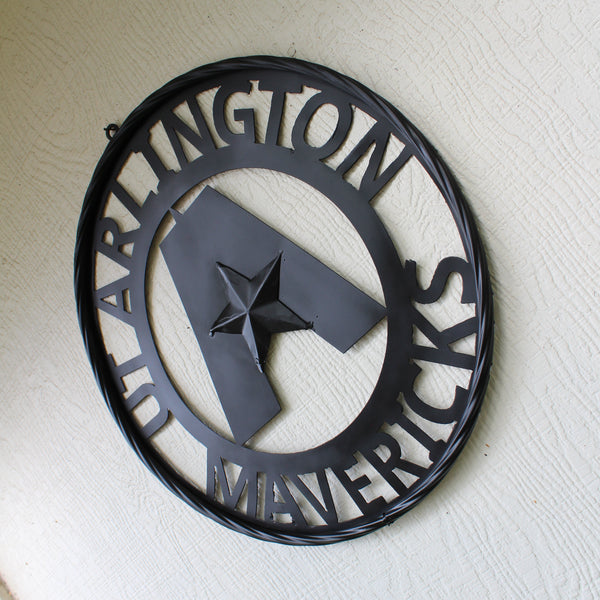 UTA ARLINGTON BLACK CUSTOM METAL VINTAGE CRAFT TEAM SIGN WESTERN HOME DECOR HANDMADE (Copy)