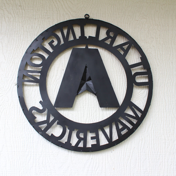 UTA ARLINGTON BLACK CUSTOM METAL VINTAGE CRAFT TEAM SIGN WESTERN HOME DECOR HANDMADE (Copy)