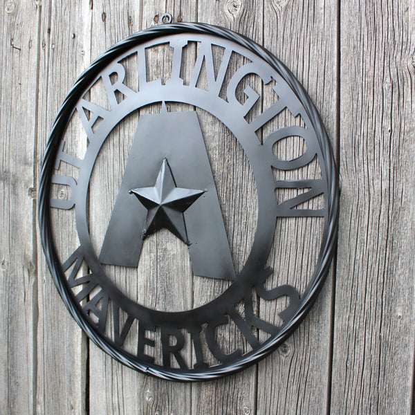 UTA ARLINGTON BLACK CUSTOM METAL VINTAGE CRAFT TEAM SIGN WESTERN HOME DECOR HANDMADE (Copy)
