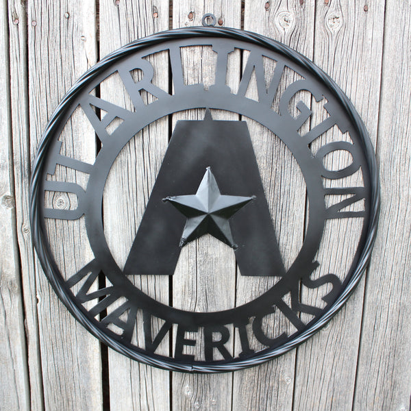 UTA ARLINGTON BLACK CUSTOM METAL VINTAGE CRAFT TEAM SIGN WESTERN HOME DECOR HANDMADE (Copy)
