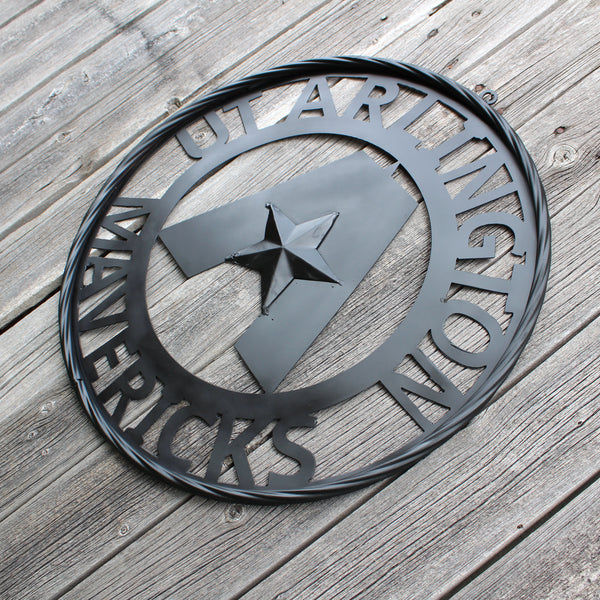 UTA ARLINGTON BLACK CUSTOM METAL VINTAGE CRAFT TEAM SIGN WESTERN HOME DECOR HANDMADE (Copy)