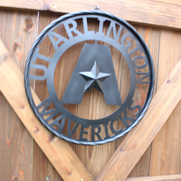 UTA ARLINGTON BLACK CUSTOM METAL VINTAGE CRAFT TEAM SIGN WESTERN HOME DECOR HANDMADE (Copy)
