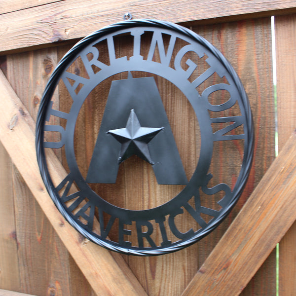 UTA ARLINGTON BLACK CUSTOM METAL VINTAGE CRAFT TEAM SIGN WESTERN HOME DECOR HANDMADE (Copy)