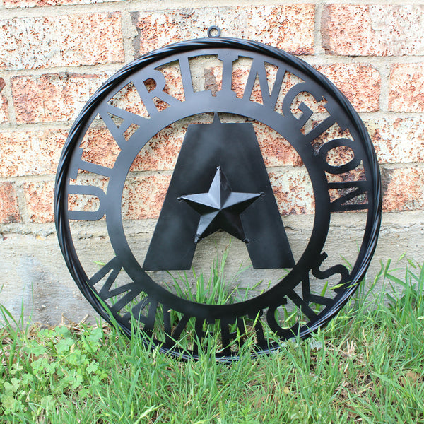 UTA ARLINGTON BLACK CUSTOM METAL VINTAGE CRAFT TEAM SIGN WESTERN HOME DECOR HANDMADE (Copy)