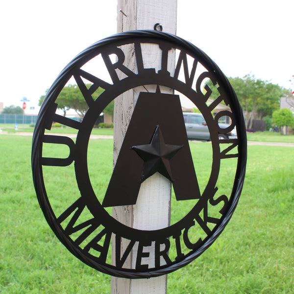 UTA ARLINGTON BLACK CUSTOM METAL VINTAGE CRAFT TEAM SIGN WESTERN HOME DECOR HANDMADE (Copy)